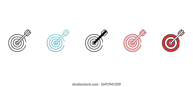 Diseño de icono de objetivos con fondo blanco