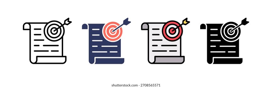 Icono de objetivos Ilustración vectorial múltiple