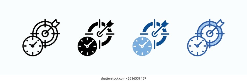 Goals Icon Sheet Multiple Style Collection Isolated Vector