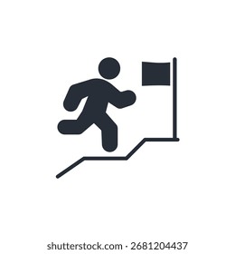 icono de objetivos. Vector. Trazo editable. Signo de estilo lineal para uso Diseño web, logotipo. Ilustración de símbolo.