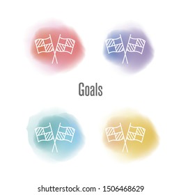 GOALS AND ILLUSTRATION ICON CONCEPT