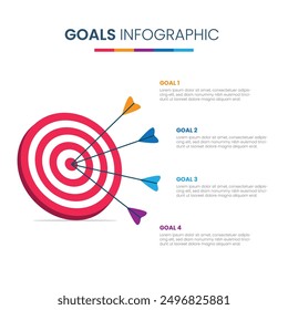 Ziele Infografik Vorlage Vektor editierbar