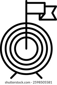 Goals Line Vector Icon Design