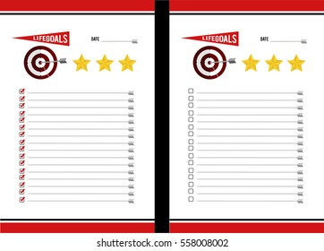 GOALS LIST CHECKING AND UN-CHECKING PAGES.