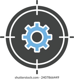 Imagen vectorial del icono Gestión de Objetivos. Adecuado para aplicaciones web móviles y medios de impresión.