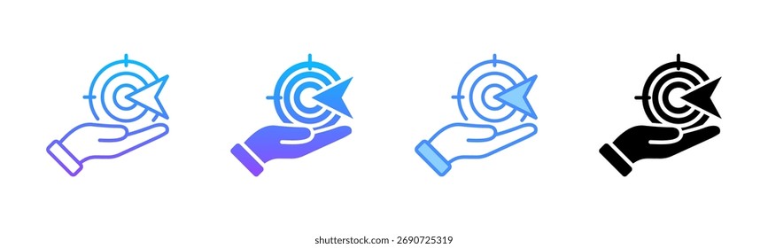 Conjunto de iconos de múltiples estilos de objetivos