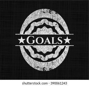 Goals on chalkboard