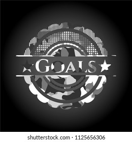 Goals on grey camouflage pattern