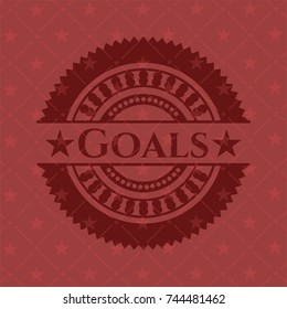 Goals red emblem
