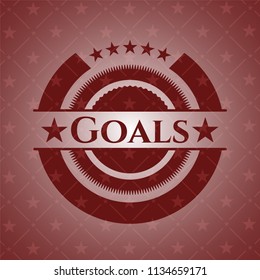 Goals red emblem. Vintage.