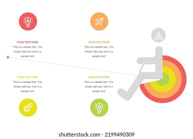 goals, report, analytics, target, achievement Infographics Template for Website 4