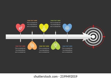 goals, report, analytics, target, achievement Infographics Template for Website and Presentation. Line Blue icon infographic style