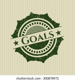 Goals rubber grunge stamp