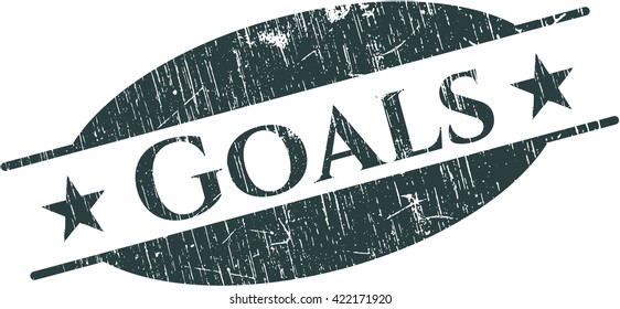 Goals rubber stamp with grunge texture
