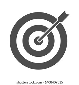 Goals. Target with arrow, achievement concept Vector illustration