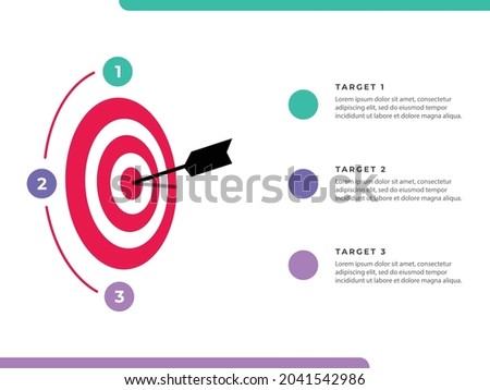 Goals target infographic vector template