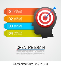 Goals with target information. vector illustration