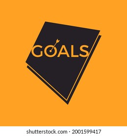 Goals typography graphic design vector illustration