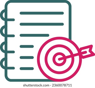 Goals Vector Icon Line Two Color