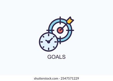 Goals Vector Icon Or Logo Illustration