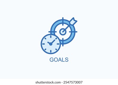 Goals Vector Icon Or Logo Illustration