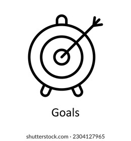 Goals  vector  outline Icon Design illustration. Time Management Symbol on White background EPS 10 File