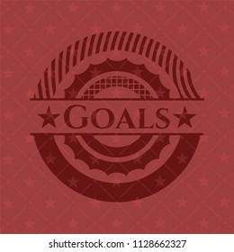 Goals vintage red emblem