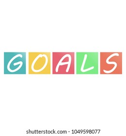 Goals Word On Colorful Background Stock Vector (Royalty Free ...