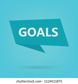 goals word on sticker- vector illustration