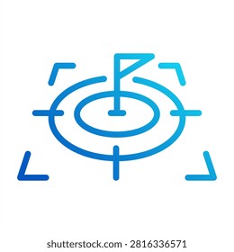 Goalsetting Icon - Outline Gradient Icons For Mentorship And Training