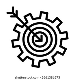 GoalSetting Vector Line icon Design