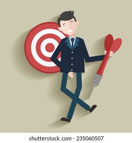 Goal,Target,Human resource,Businessman design,clean vector