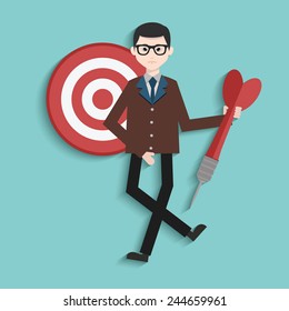 Goal,Target,Human resource,Businessman design,clean vector