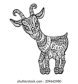 Goat 2015. Chinese Zodiac. Chinese Animal astrological sign, Vector Illustration.
