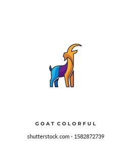 Goat Abstract Illustration Vector Template. Suitable for Creative Industry, Multimedia, entertainment, Educations, Shop, and any related business