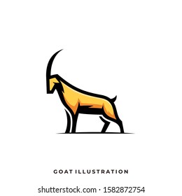 Goat Abstract Illustration Vector Template. Suitable for Creative Industry, Multimedia, entertainment, Educations, Shop, and any related business