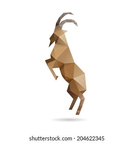 Goat abstract isolated on a white backgrounds, vector illustration