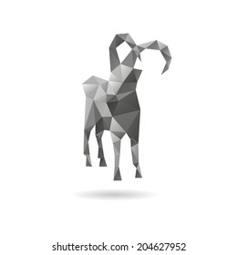 Goat abstract isolated on a white backgrounds, vector illustration