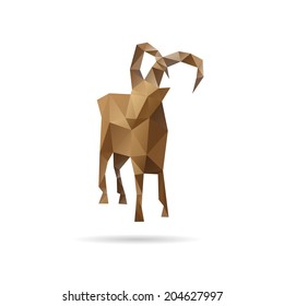 Goat abstract isolated on a white backgrounds, vector illustration
