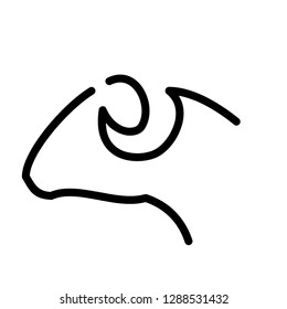  goat abstract outline vector  isolated illustration editable