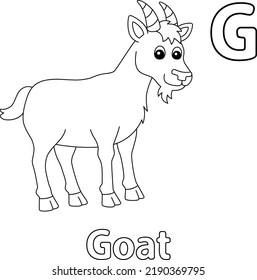 Goat Alphabet Dinosaur ABC Coloring Page