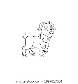 Goat animal design outline icon