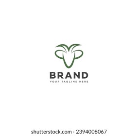 Goat animal logo design template elements. Vector illustration. New Modern logo.