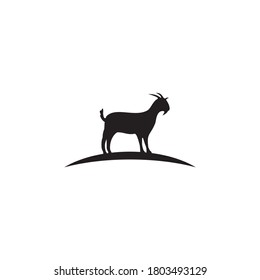 Goat animal logo design vector template