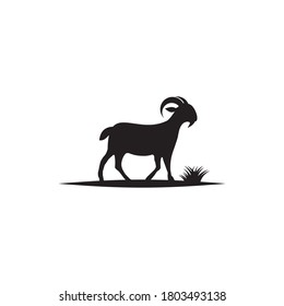 Goat animal logo design vector template