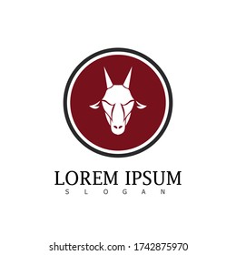 Goat Animal Logo Nature Design Icon