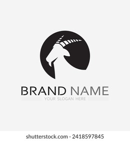 Logo für Ziegen und Tiere Vorlage Vektorsymbol - Design