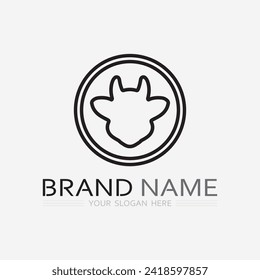 Goat and animal Logo Template vector icon illustration design