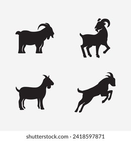 Goat and animal Logo Template vector icon illustration design