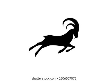 goat animal logo vector design
